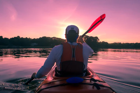 Man Kayaking