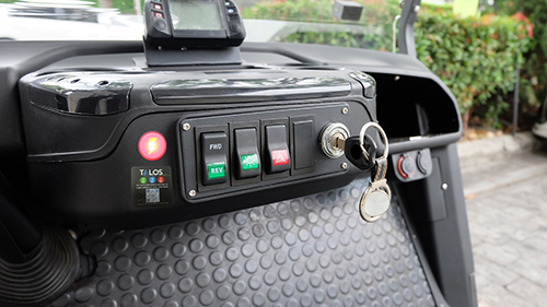 TALOS Remote Lightning Detector Installed in a Golf Cart